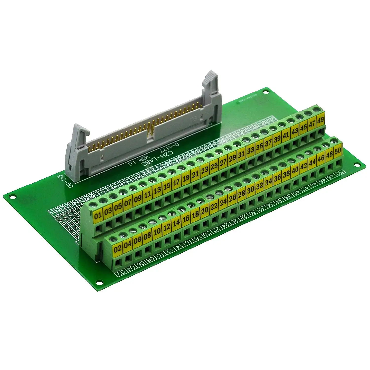 CZH-LABS IDC-50 Male Header Connector Breakout Board Module, IDC Pitch 0.1