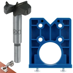 35mm Concealed Hinge Hole Jig Hole Cutter Guide Durable Woodworking Cutting Template Guide Sturdy Hinge Drilling Hole Router Jig