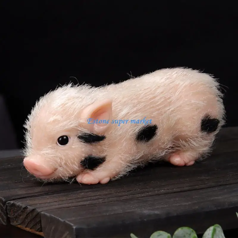

090B Realistic Small Silicone Piggy Doll Surprise Birthday Gift Toy for Collection