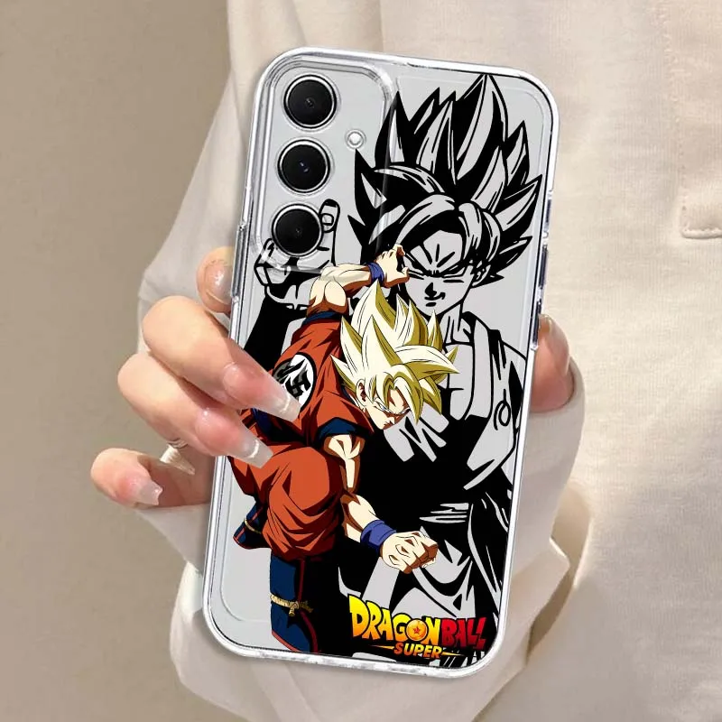 لعبة دراغون بول سون جوكو قضية الهاتف لسامسونج غالاكسي A73 A72 A71 A55 A54 A53 A52 A51 A33 A25 A22 A15 A14 A05 بولي TPU شفافة