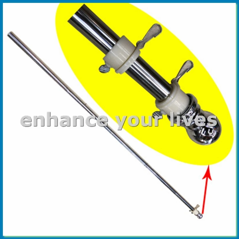 1.8M Telescopic Flag Pole Flagpole Guide Banner Flag Pole Set Stainless Steel Flagpole with Buckles-AT48