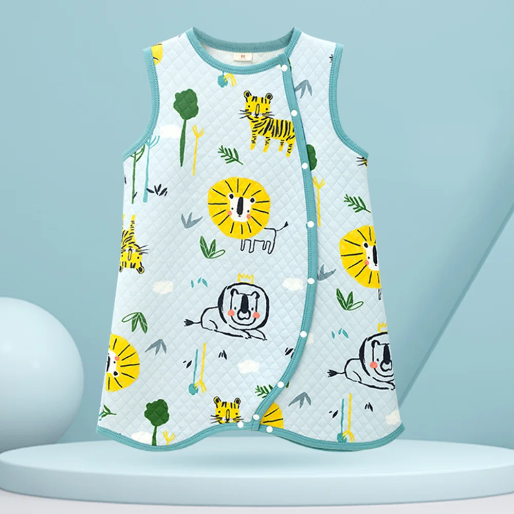 Sleeveless Air Cotton Baby Sleeping Bag Spring Autumn Vest Design Infant Sleep Gown Toddler Bed Sleepwear Dormir Gigoteuse Bebe