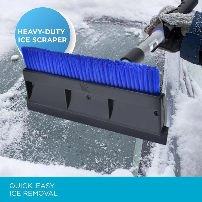 

Multi-Functional Telescopic Rotating Snow Shovel Classic Upgraded Extendable Cleaning Tool Ice Window Snow Removal Tool Blue