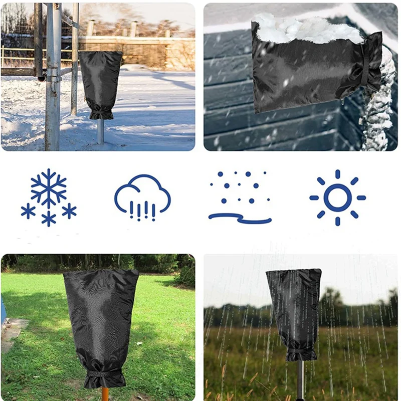 ABCL Coprirubinetti per esterni per l'inverno, Calzini coprirubinetti isolati ispessiti per l'inverno Nessuna striscia riflettente Facile da usare