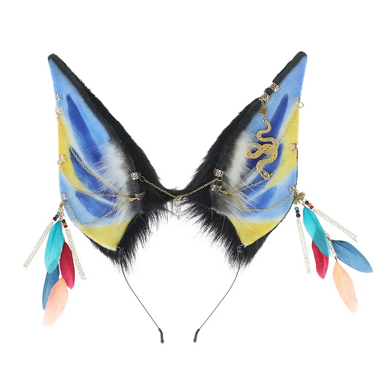 Nouveau bandeau d'oreille de chien d'animal fait à la main bandeau d'anime mascarade Costume de fête casque adolescentes fille Cosplay habiller cerceau de cheveux