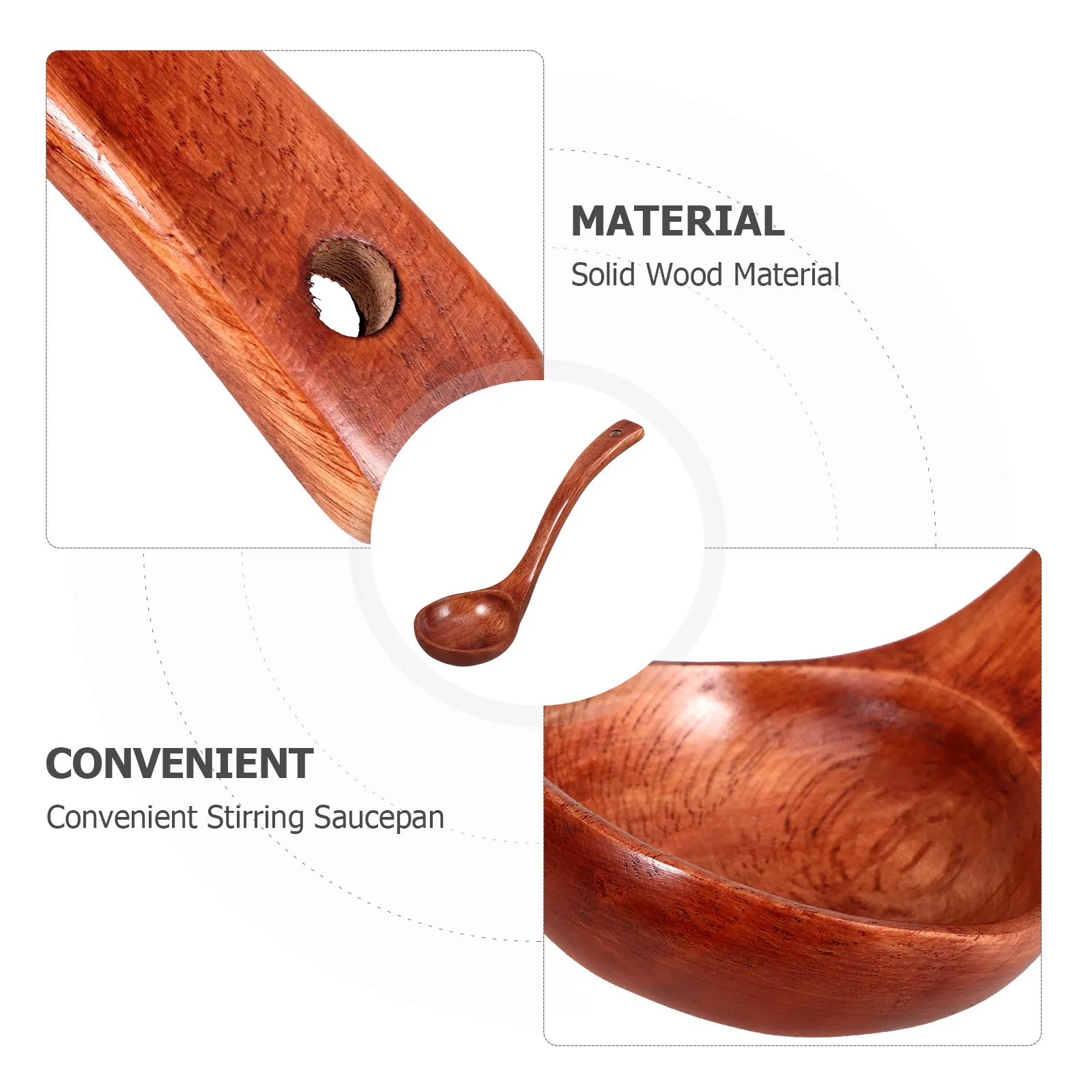 

Long Handle Wooden Ladle Ergonomic Grip Stirring Deep Pots Versatile Kitchen Tool Reliable Easy Clean Comfortable Use