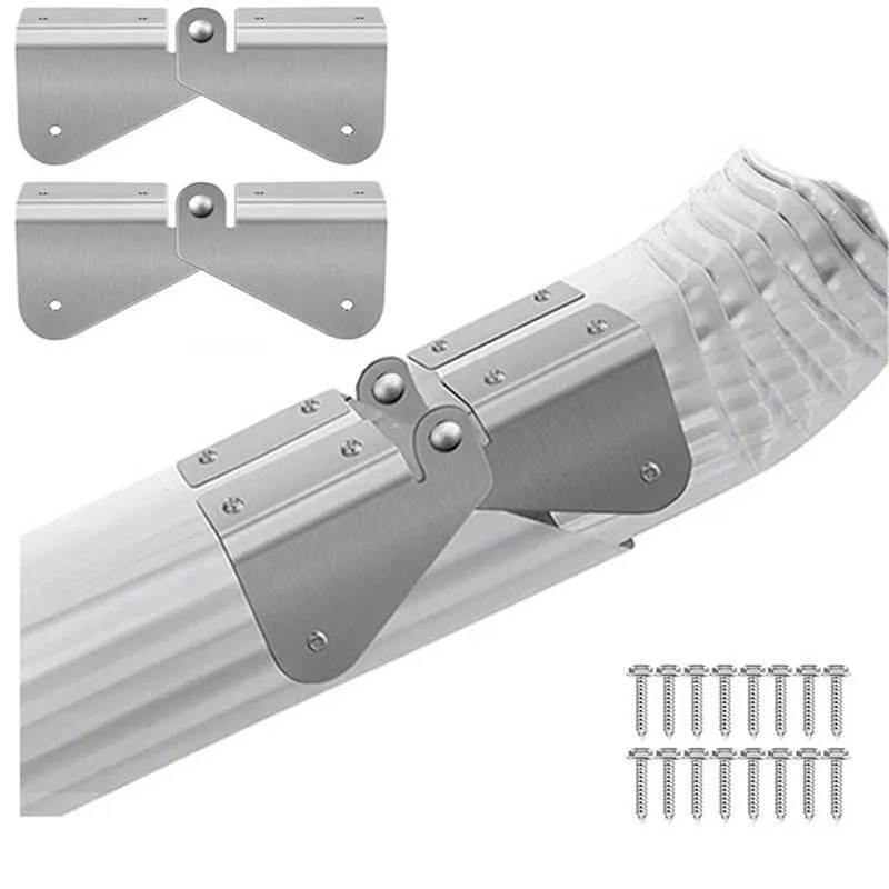 Universal Flip Gutter Extension Hinge Flexible Adjustable Downspout Extension Hinge Easy Install for All Rectangular Pipe Sizes