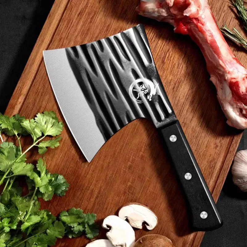 PLYS Axe Heavy Duty Bone Chopper, Longquan Forged Chopping Bone Knife Chopping Bone Knife