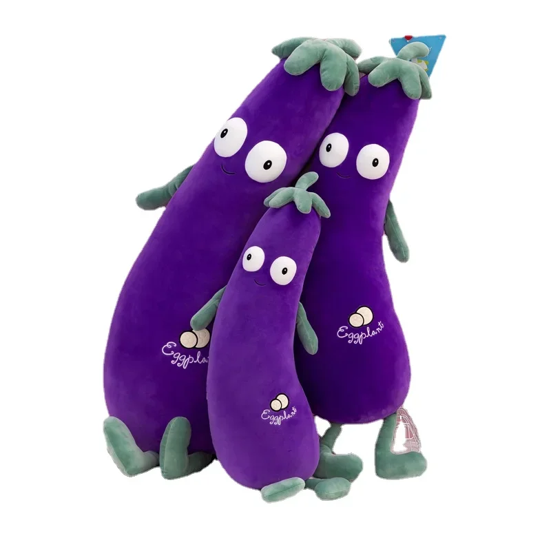 Big size 135cm Simulation Vegetable eggplant Stuffed Plush Toy Doll Cute fruit model Soft Car/Sofa/Bed Sleep Pillow cushion gift