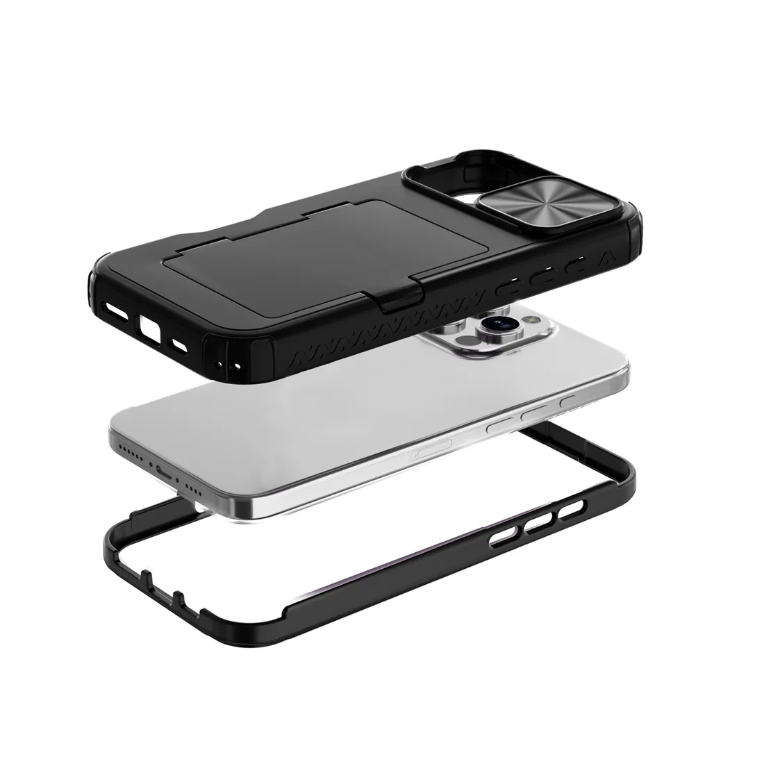 Picture 6: Fit iPhone 16 Pro Case, Camera Protector Shockproof Protective Cover Wallet Card Holder With Mirror Case For iPhone 16 Pro Max