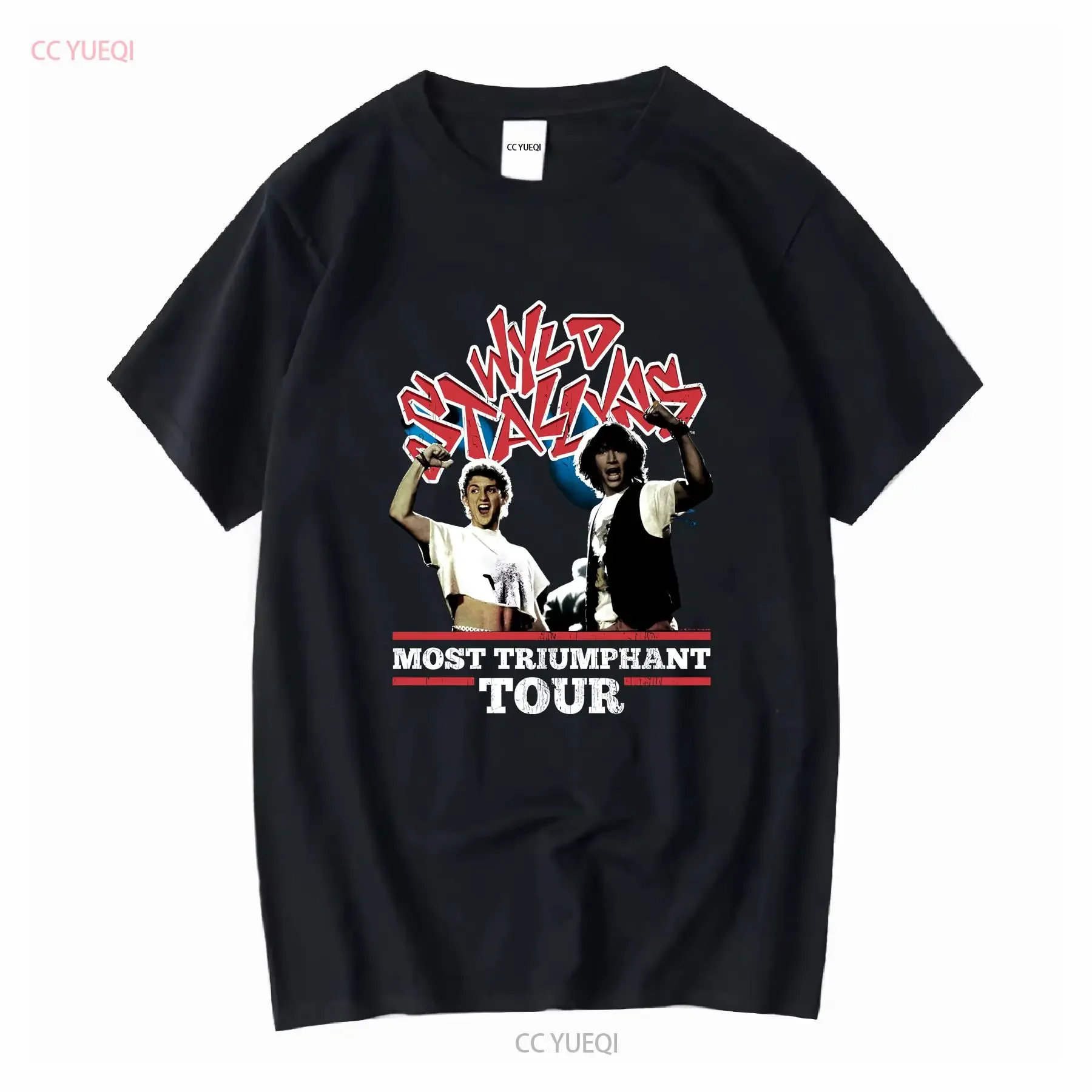 Bill and Ted Wyld Stallyn Most Triumphant Tour Black T Shirt long or short sleeves vintage Washed Top For Everyday Wear