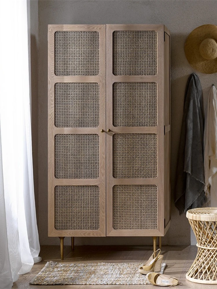 Bedroom Double-Door Closet Retro Simple Distressed Locker