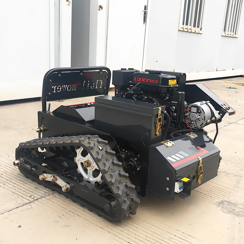 Customized Factory Sales Smart Mini Electric Robot zero Turn Riding Heavy Duty Cordless Remote Control Crawler Lawn Mower Manufa