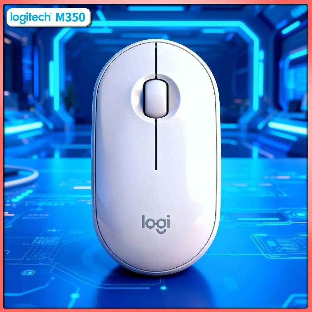 Logitech M350 Silent Pebble Mouse - 90% Noise Reduction, Quiet Clicks, 77g Light, 10m Range, Eco-Conscious User’s Pick