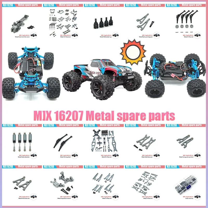 

Запасные части Mjx Hyper Go 16207 16208 16209 H16H, модифицированные автомобили для дрифта с дистанционным управлением, металлические обновленные аксессуары