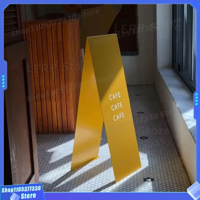 Korean Style A Frame Floor Standing Sign Board For Coffee Shop Milk Tea Store Outdoor Advertising Display Parking Notice