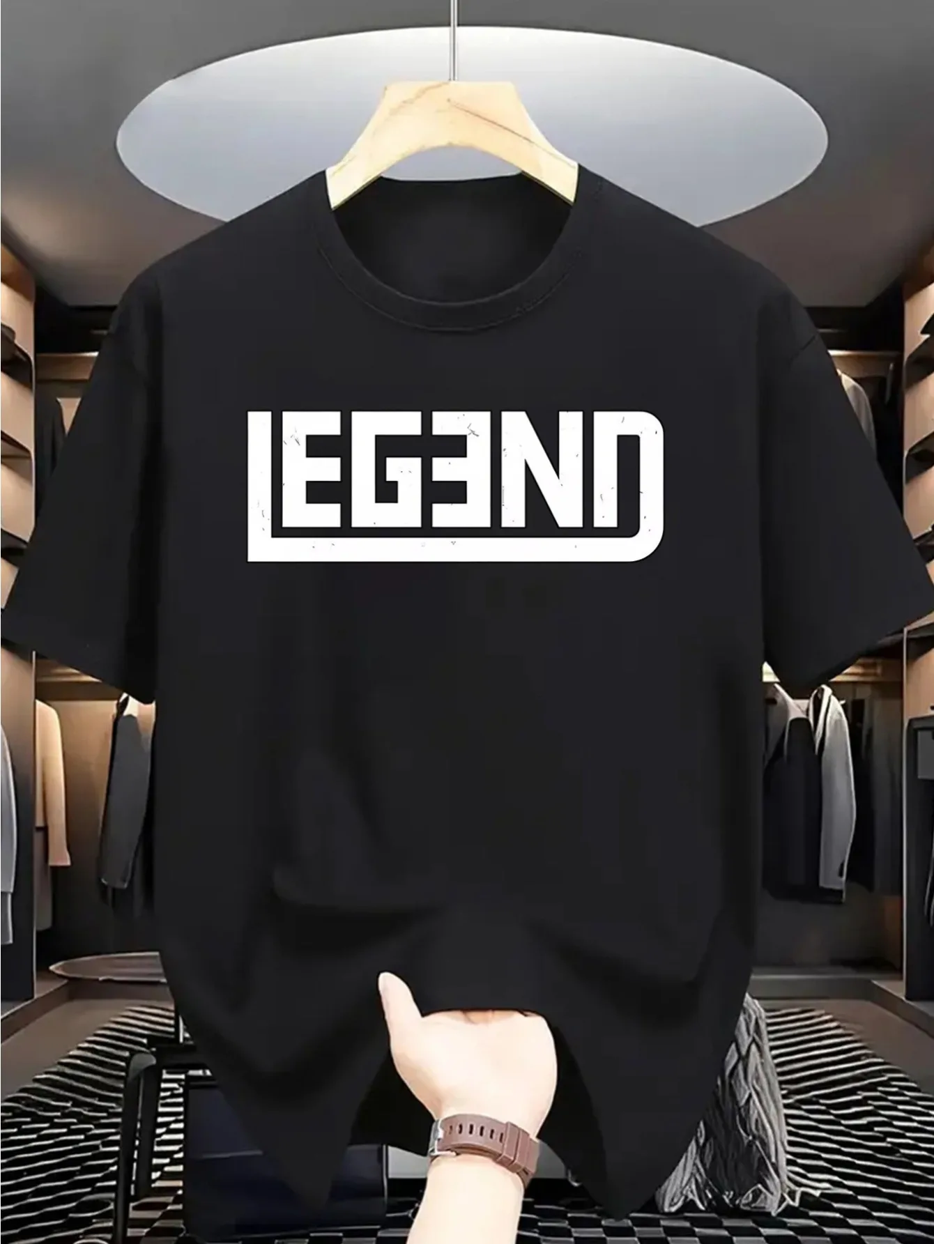 Men's Summer Fashion T-Shirt with Unique Lettering 