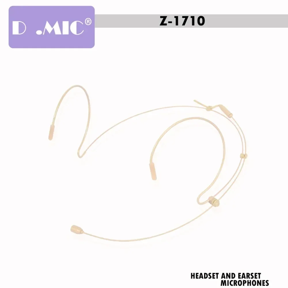 Double Earhook Headset Mic Headworn Microphone Comfortable To Wear For Sennheiser Wireless Beige Microfoon