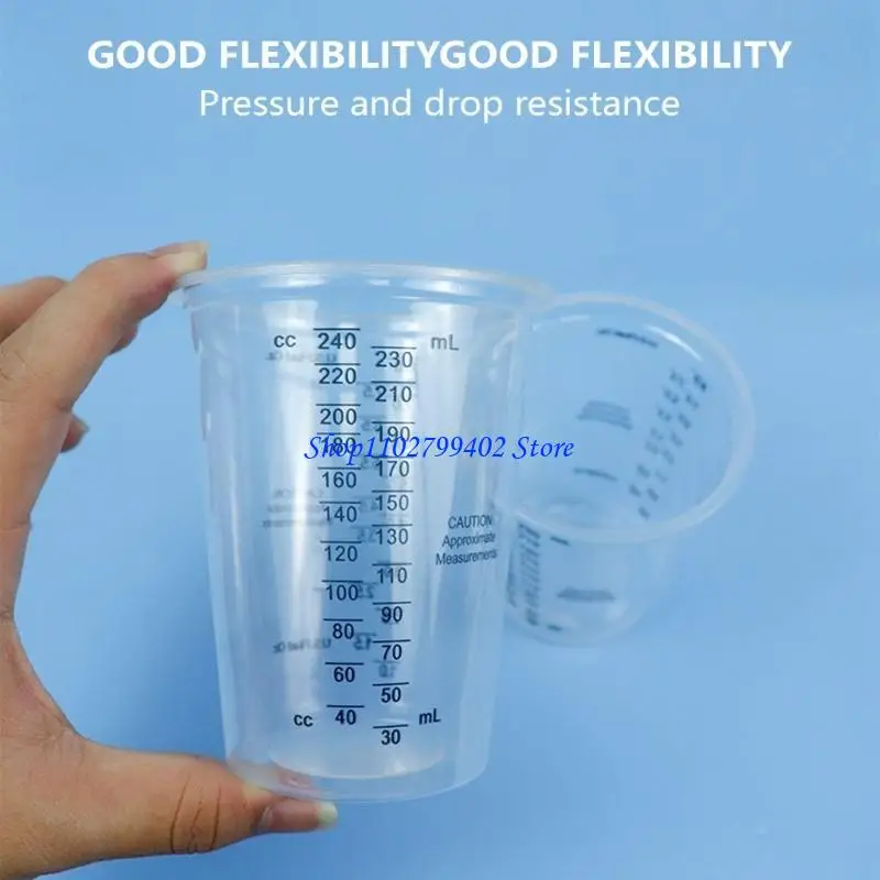 547F Flexible Measuring Cups with Double Side for Accuracy Paint and Resin Mixing