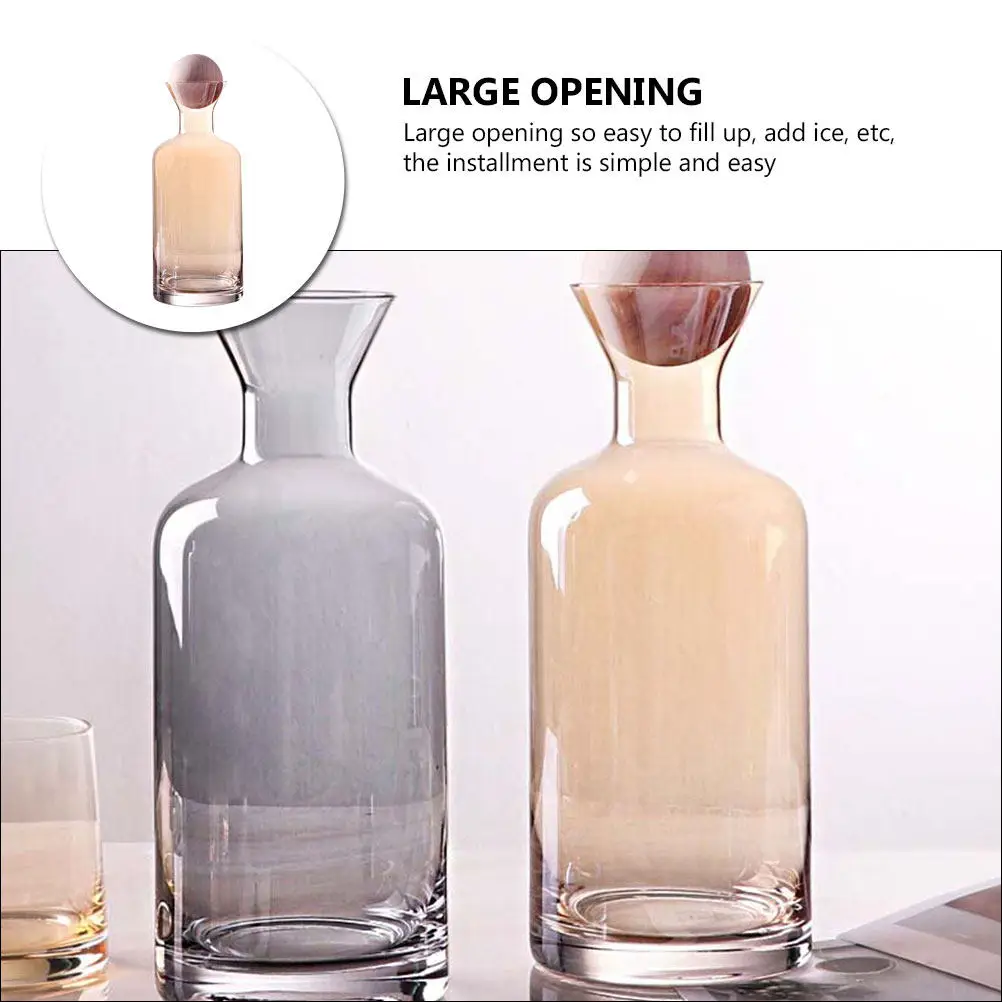 

1Set Heat Resistant Glass Water Jug Cool Large Capacity Kettle for Home Summer Cold Drinks Storage Ice Friendly