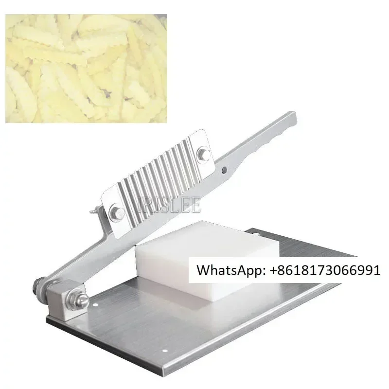 Stainless steel potato chip slicer, dough, vegetables, fruits, wrinkles, wavy slicer, potato chopper, French fry making tool