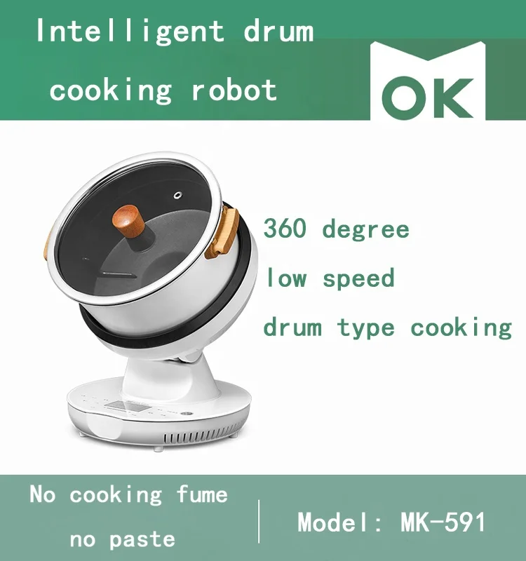 Mk-591 Cooking Machine Home Automatic Intelligent Robot Can Open the Cover Cooking Wok