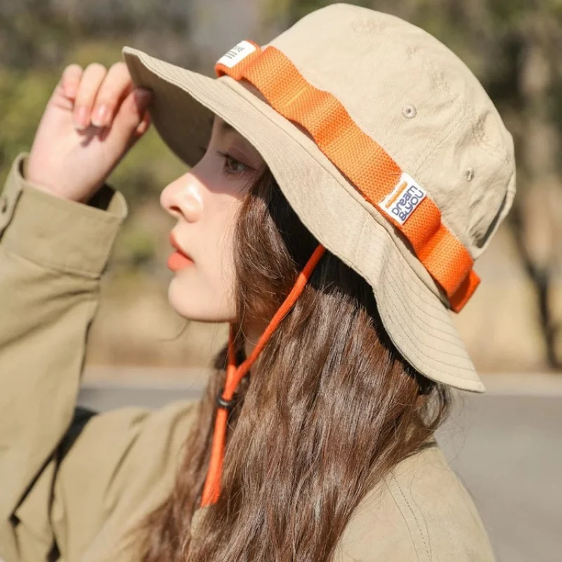 

Women's Fisherman Hat2024New Autumn Travel Hat Face Slimming Sun Hat Outdoor Hiking Hat Sun Protection Sun Hat
