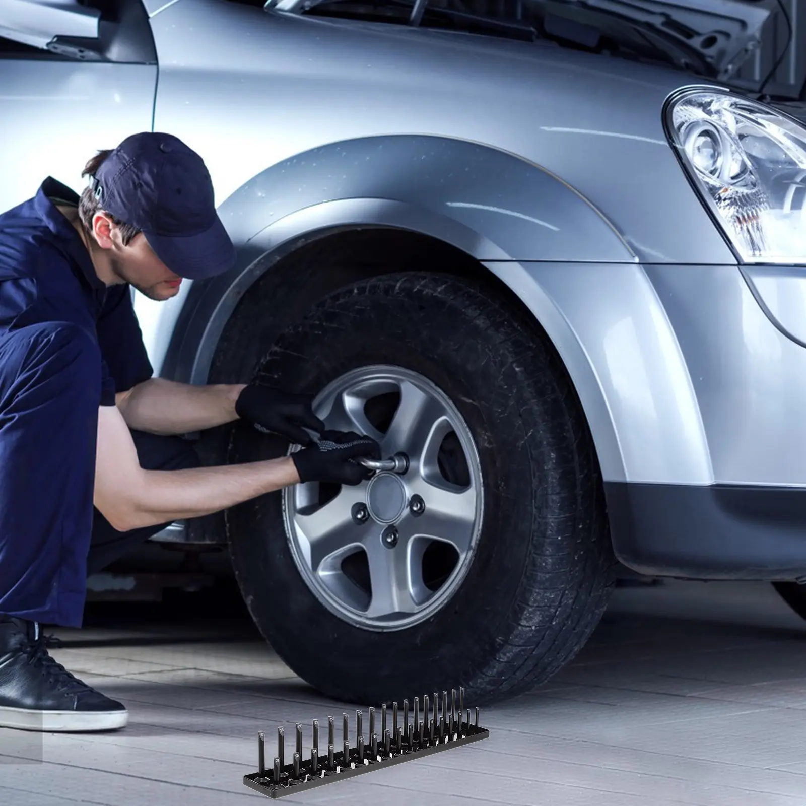 

Набор из 6 органайзеров для инструментов: держатели для гаечных ключей и торцевых головок, лотки для хранения