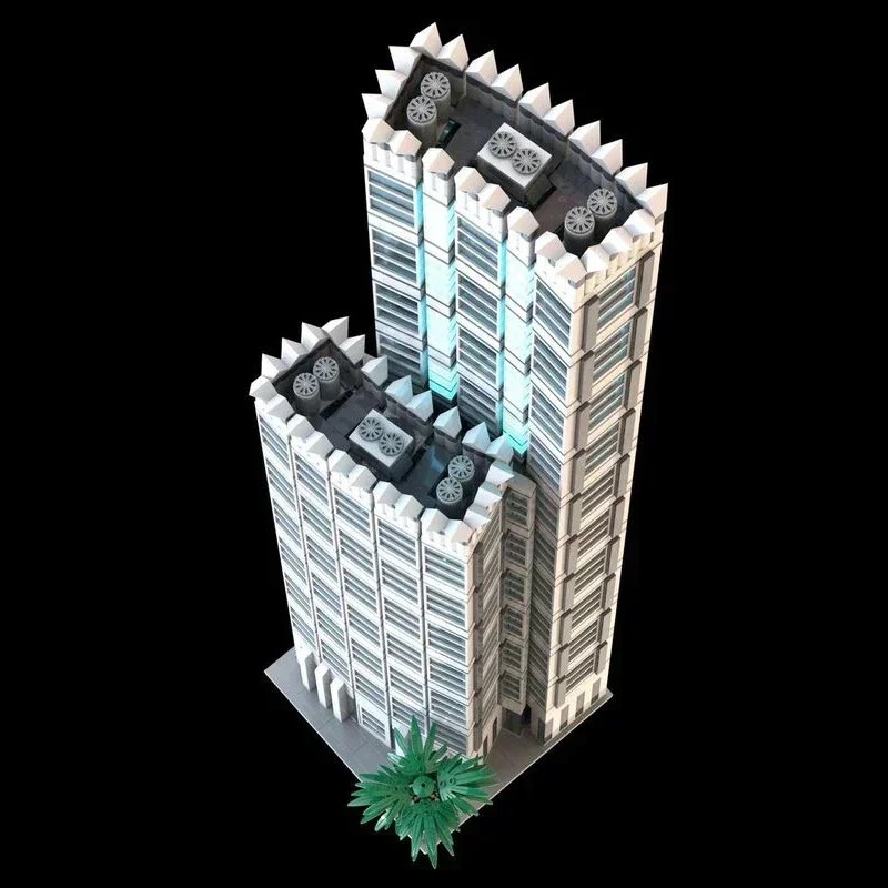 Blocs de construction Moc Urban Street View, tour océanique et tour AVN, technologie modulaire, cadeau de noël, jouet, ensembles de bricolage, assemblage