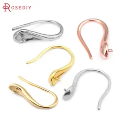 18K Gold Color Brass with Half Pin can Fit Half Hole Beads Earring Hooks Diy Jewelry Making Earrings Accessories for Women