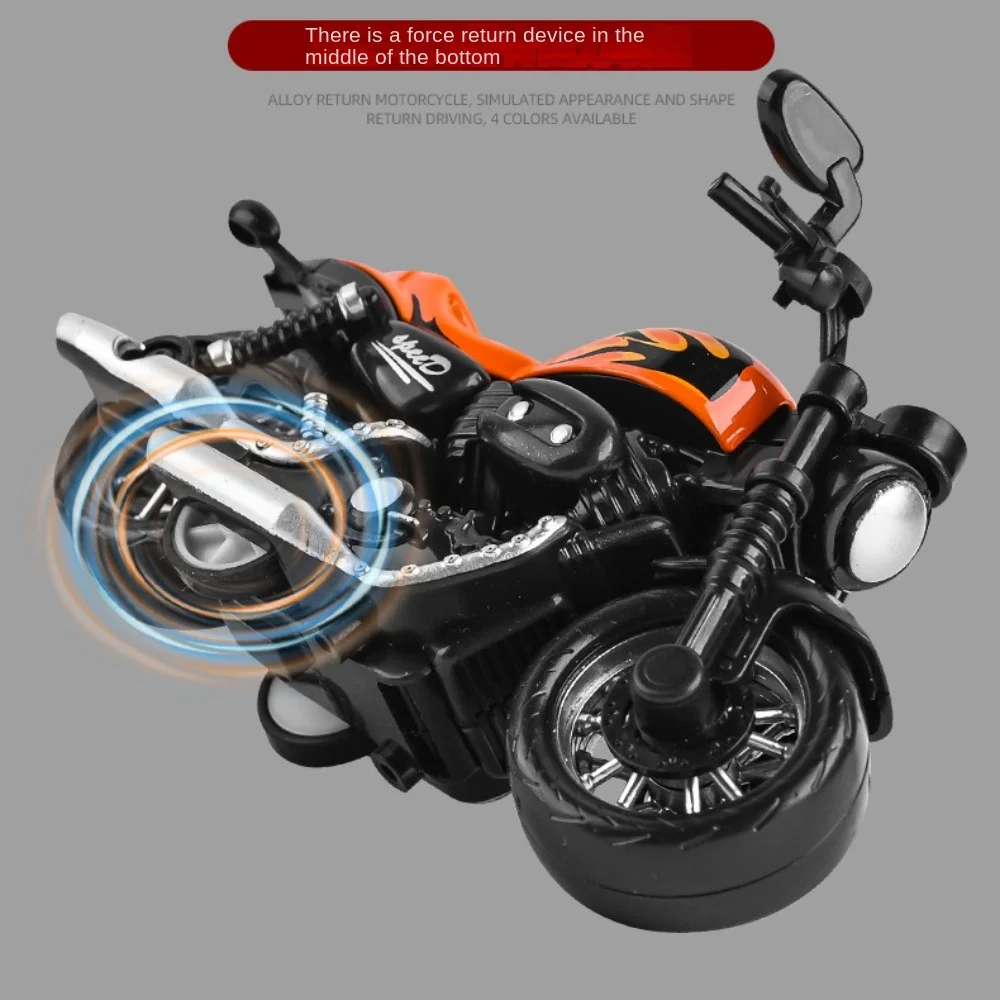 New Alloy Pullback Car Retro Style Simulation Modeling Motorcycle Model Movable Cake Decoration