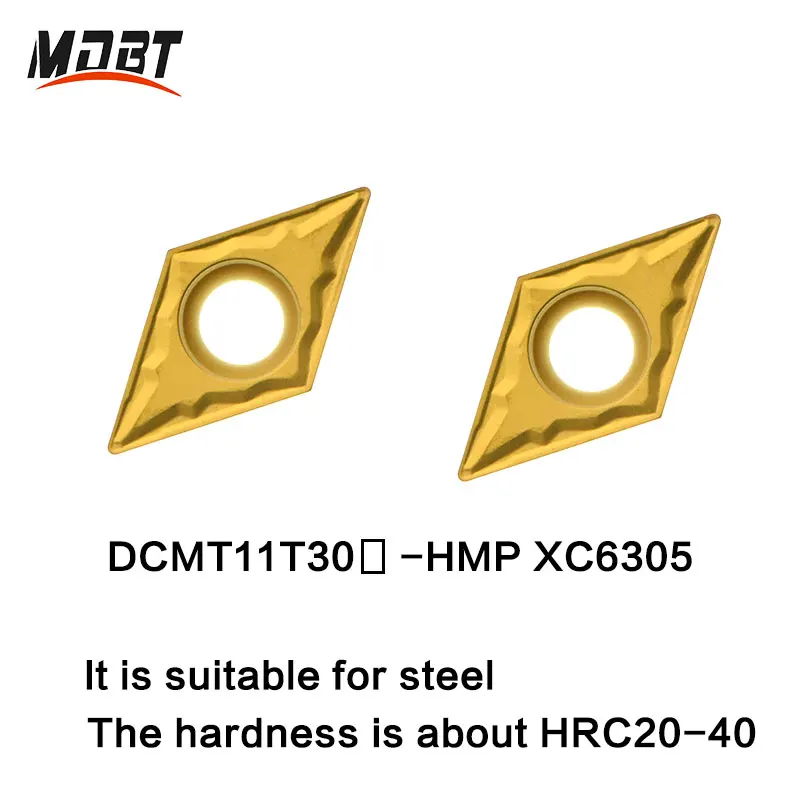 DCMT11T304 DCMT11T308 Ferramenta de torneamento externo DCMT Ferramentas de torno de metal Inserções para inserções de aço inoxidável e aço