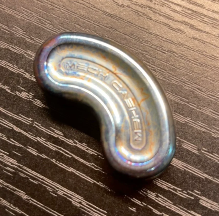 Used EDC Steamed Chinese sponge cake Cashew Timascus Stress Relief Toy Pocket Toy Fidget Slider Decompression Toy