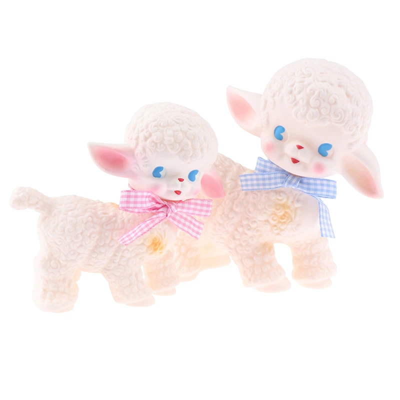 Retro Classic Plastic Sheep Doll Cute Girl Sweetheart Voice Animal Gift Model Lamb Static Desk Room Home Accessories Ornaments