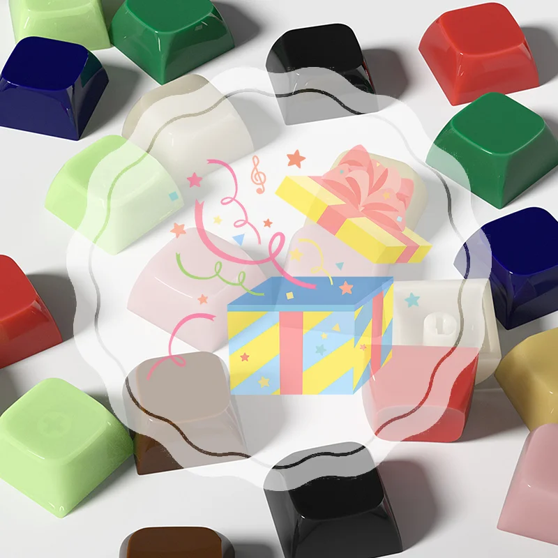 XDA Keycaps For Custom Gaming Mechanical Keyboard Imitation Jade Texture PC Material Jelly Clear Key Keyboard Caps