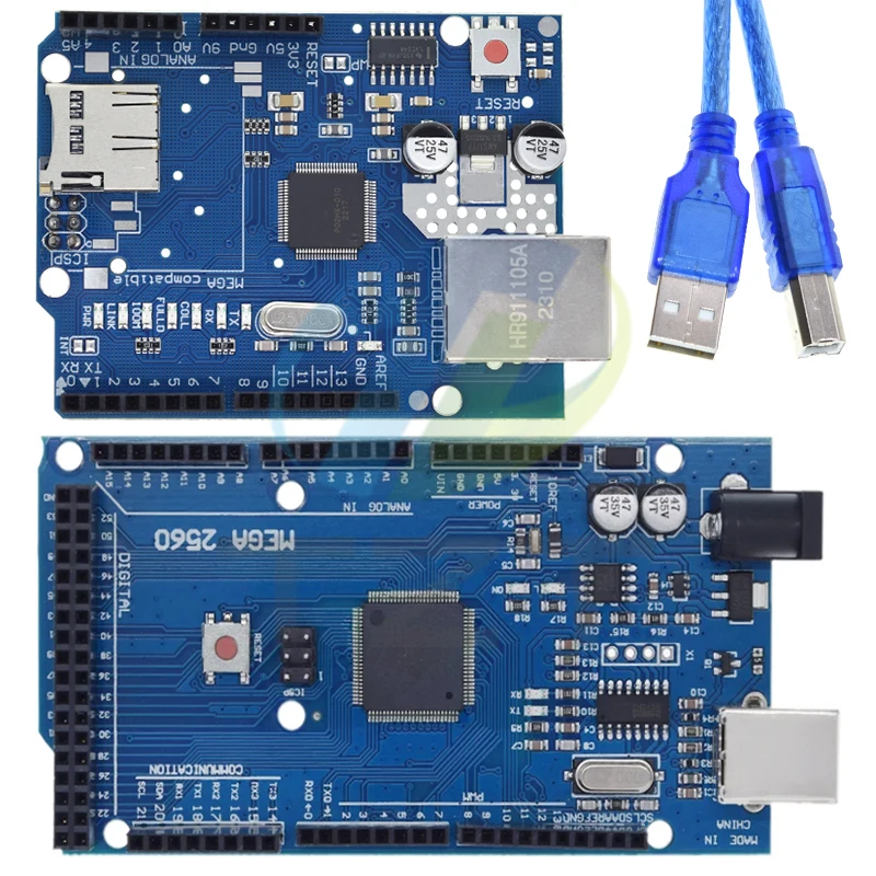 Imagem -04 - Placa de Expansão de Rede Tzt-uno Ethernet W5100 Cartão sd Shield para Arduino Mega 2560 r3 Mega 2560 Rev3