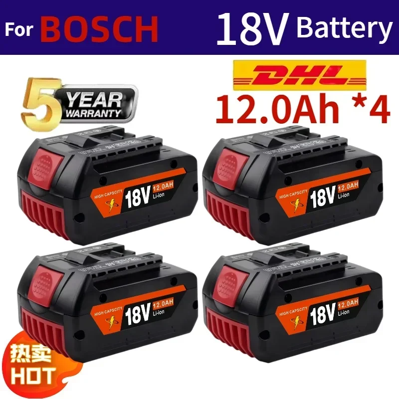 ⚡ ⚡ NEW18V 10Ah Li-Ion Oplaadbare Batterij Draagbare Backup Power Tool Batterij voor Bosch 12000 mah met Indicatielampje BAT609 ? ?