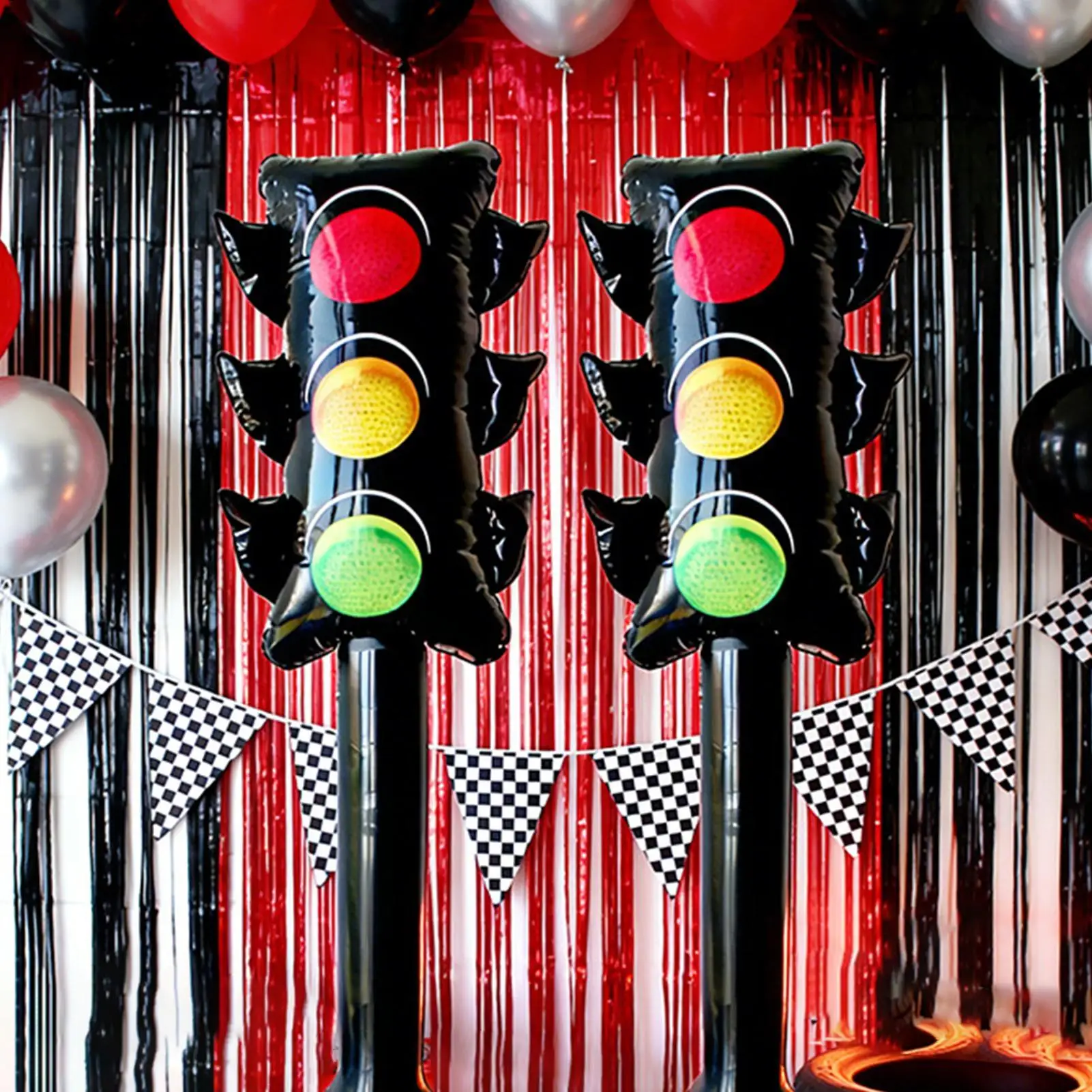 

Надувные шары-светофоры для гоночных автомобилей, 145 см, для вечеринок, декоративные, стоячие, для дня рождения