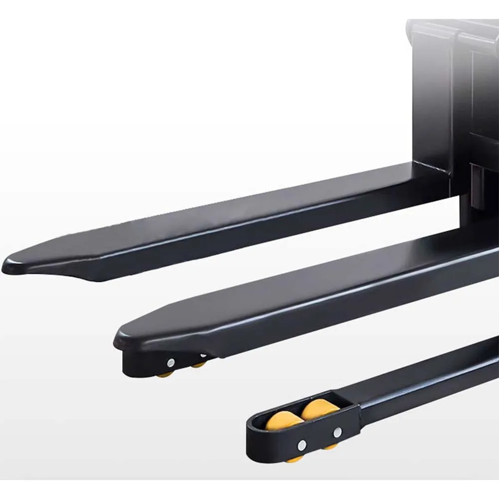 رافعة شوكية كهربائية صغيرة تعمل بالتحكم في المحطة مع تكديس الزجاجات الكهربائية، الرافعة الشوكية، شاحنة المستودعات، التفريغ والتعامل معها