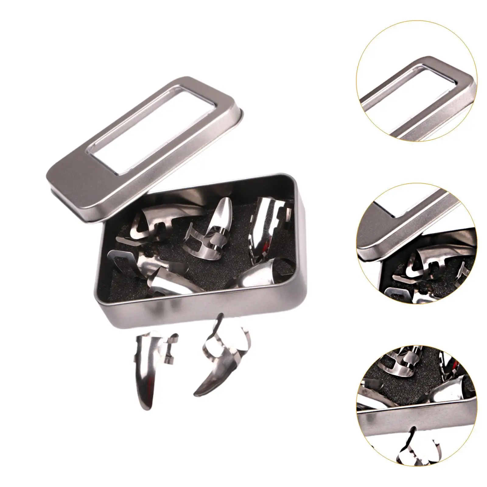 

Silver Finger Tip Protector Comfortable Stainless Steel Finger Cot Party Toy for Music Performance and Cosplay