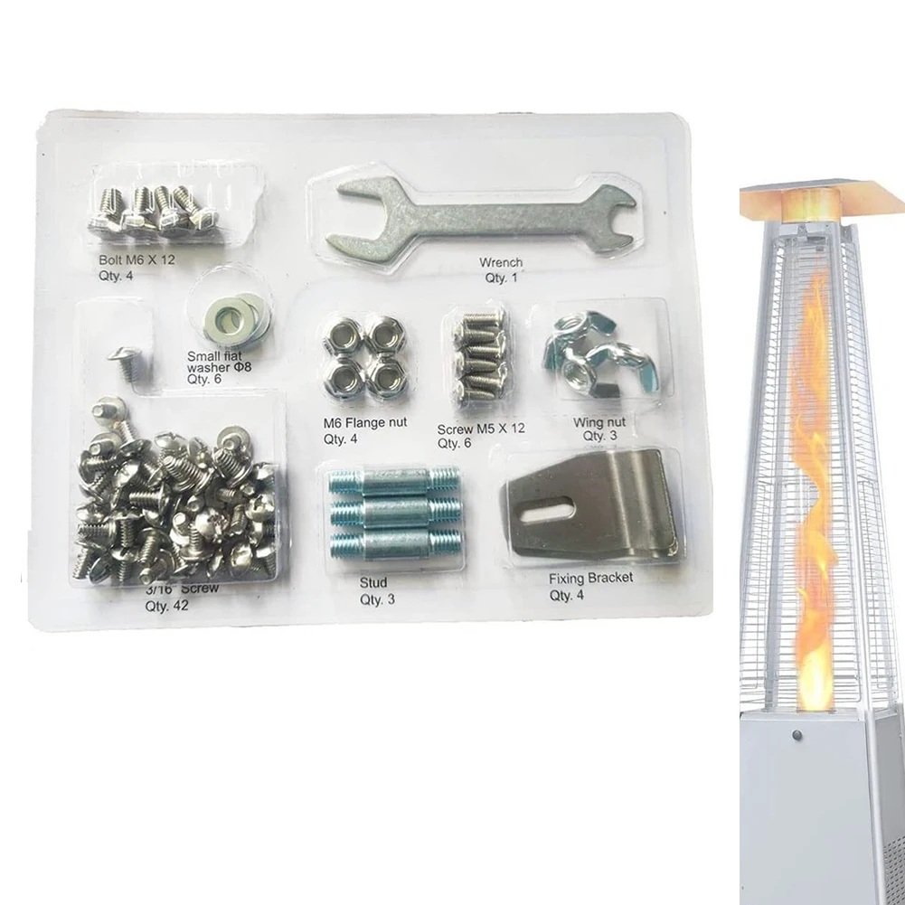 2026 New Complete 4-Side Pyramid Patio Heater Bolt & Hardware Kit Weatherproof Fasteners For Outdoor Heating Garden Tools