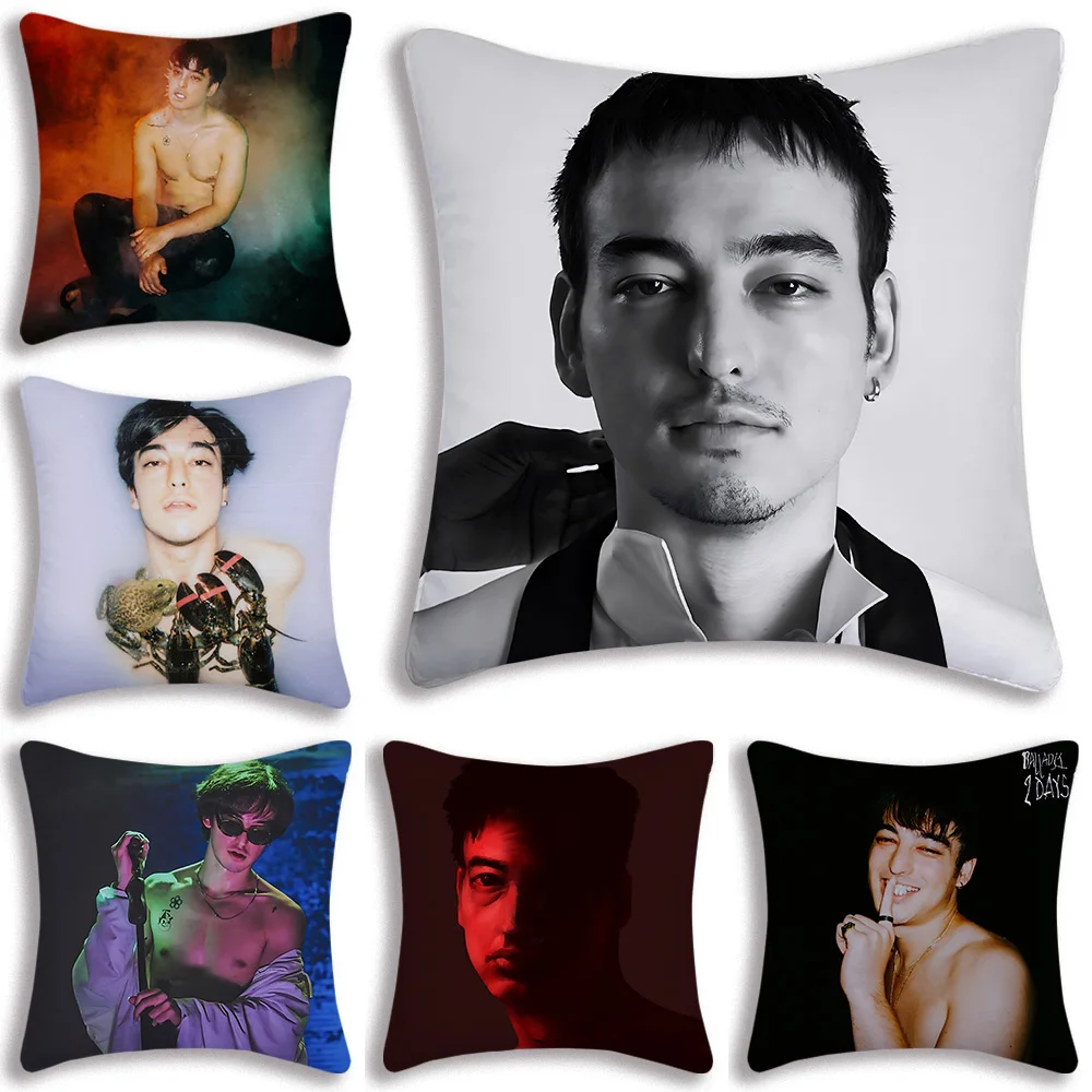 Fundas de almohada de cantante Joji, cubierta de cojín de felpa corta, estampado de doble cara, sofá decorativo de dibujos animados para el hogar