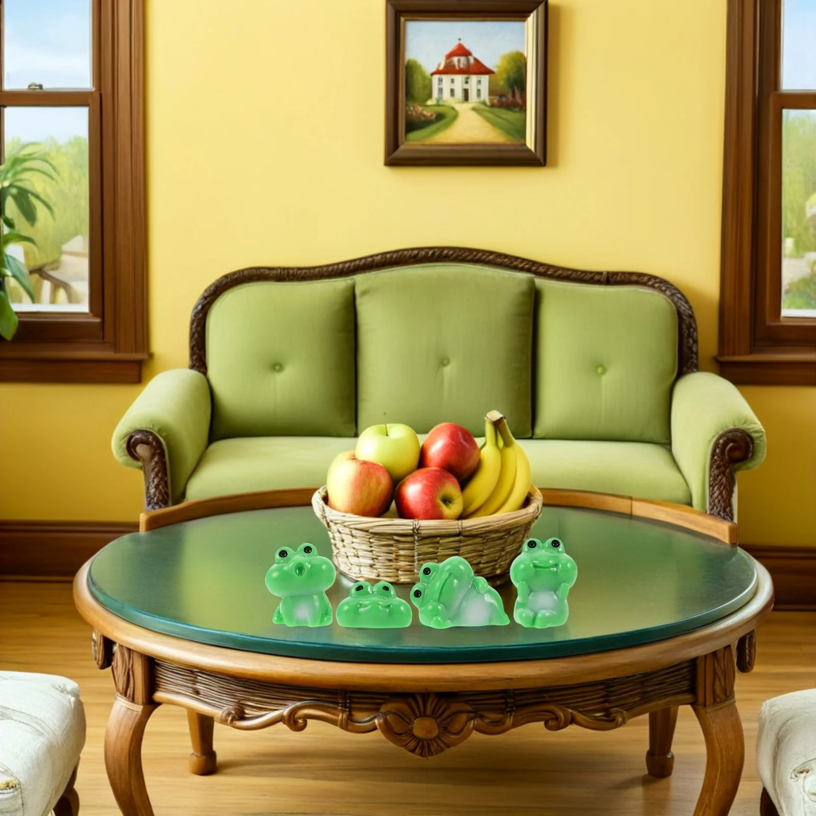 

40Pcs Tiny Frog Resin Crafts Adorable Mini Animal Decor for Desk Bookshelf Christmas Garden Accessory Landscape Design