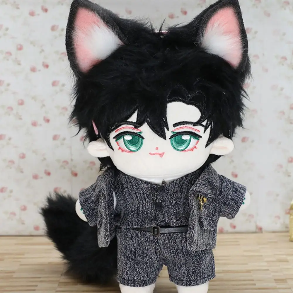 Kawaii القط آذان الذئب 20 سنتيمتر أغطية الرأس الأذن ذيول أسود أبيض المعبود أغطية الرأس القط الأذن لطيف لينة أغطية الرأس لفتاة القطن هدية