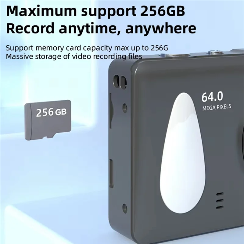 ABJF-Digital Cameras HD 4K Compact Camera 2.4Inch IPS Screen 18X Zoom Anti-Shake Autofocus Camcorder Cameras