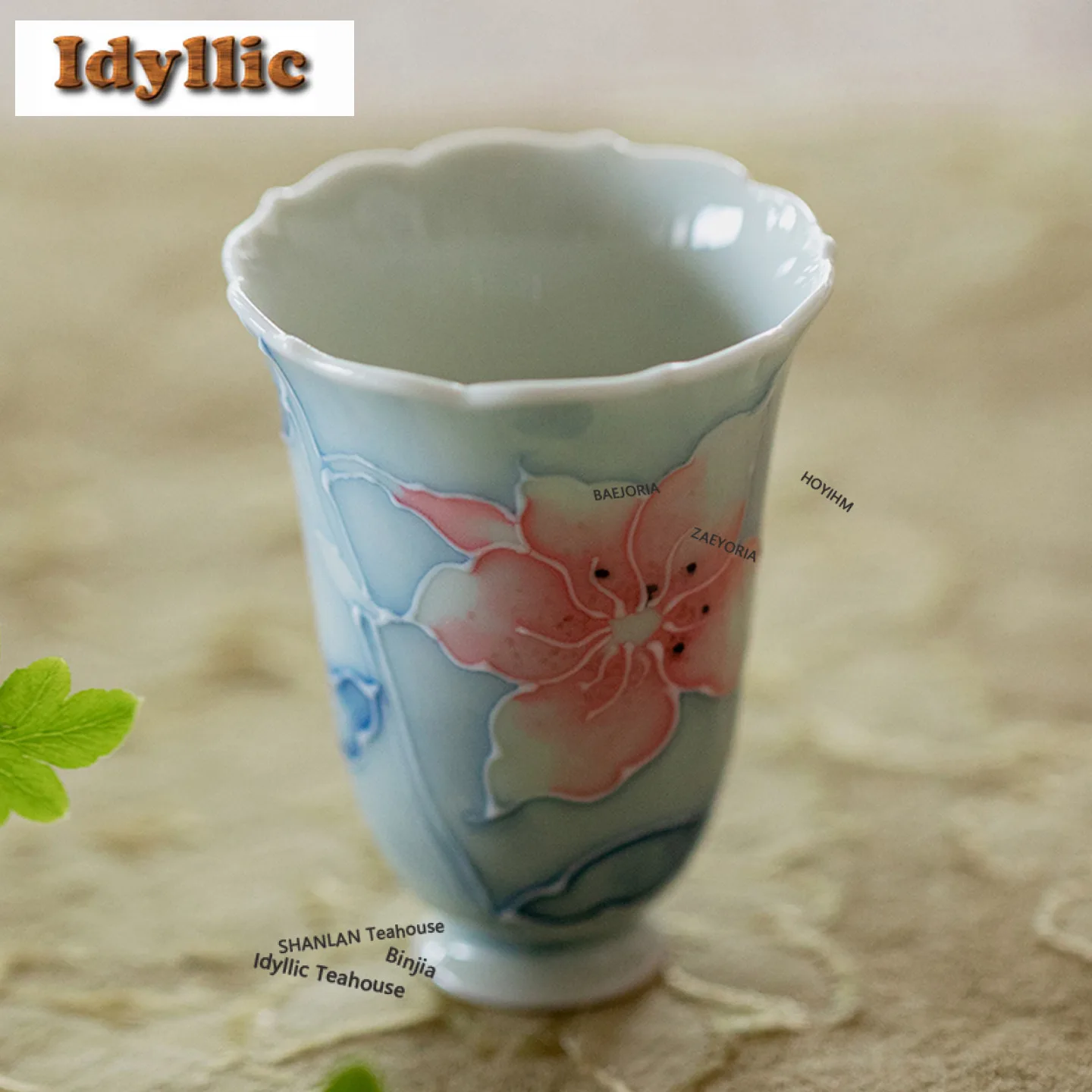 

Чайная чашка 30 мл с ручной росписью в виде лилии, винтажная чайная чаша, милая чашка для дегустации чая, персональная чашка, мастер-чашка для чайной церемонии, аксессуары для напитков, подарки