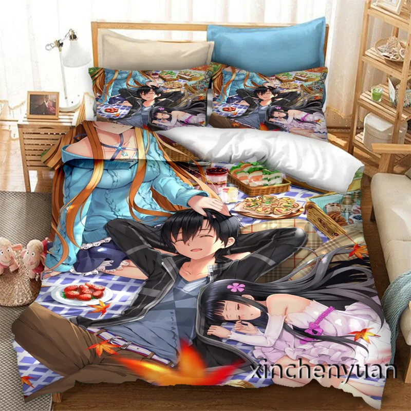 phechion Sword Art Online 3D Print Bedding Set Duvet Covers Pillowcases One Piece Comforter Bedding Sets Bedclothes Bed K228