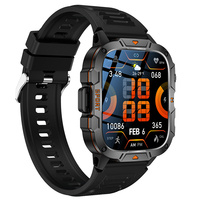 Smart Watch LED Flashlight QX12 Men 1.96inch Large Screen Bluetooth Calling AI Voice SOS Women Smartwatch Sports Fitness Tracker