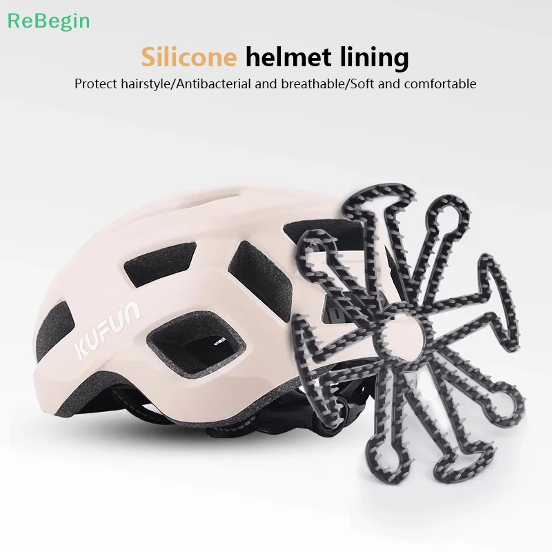 Flexible Helmet Anti-deformation Inner Silicone Pad Ventilate Helmet Liner Pad Helmet Padding Motorcycle Bike Helmet Accessories