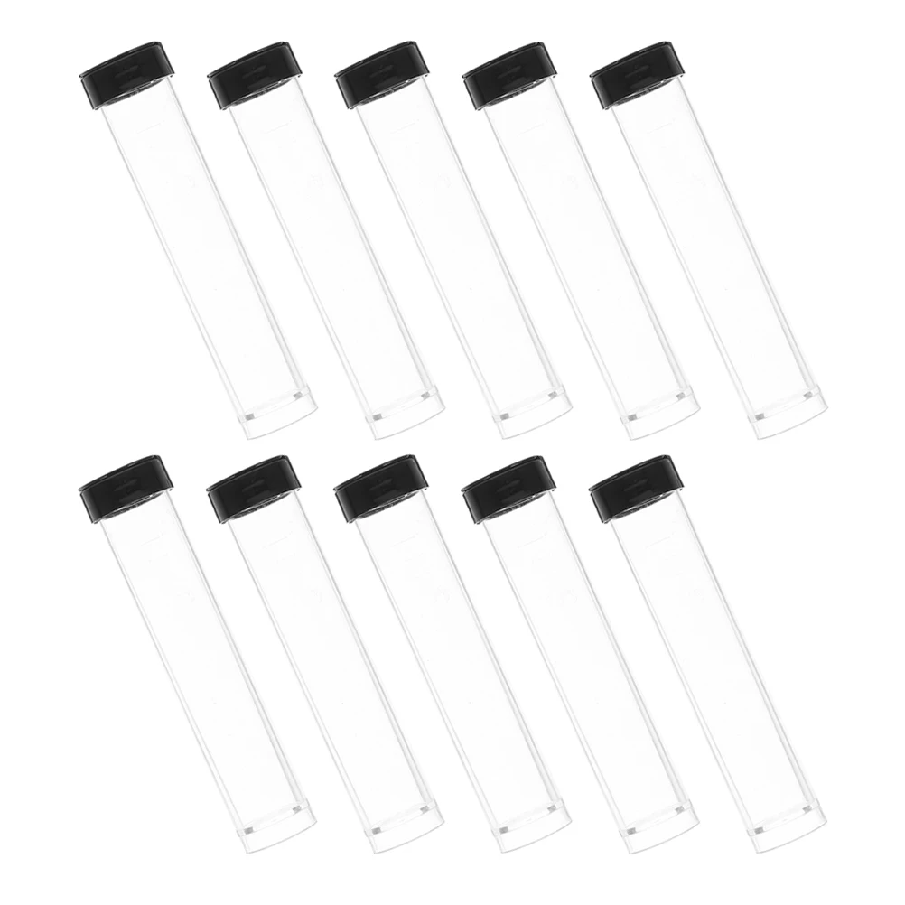 

10pcs Syringe Seal Bottle Plastic Graduated Sample Bottles Liquid Vial Testing Tube Small Containers